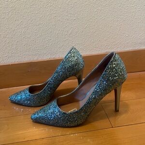 Christian Siriano Sparkling Blue Heels